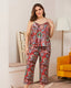 Plus Size Printed Cami Pajama Set