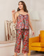 Plus Size Printed Cami Pajama Set