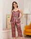 Plus Size Printed Cami Pajama Set