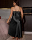 Plus Size Ice Silk Nightdress Set