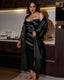 Plus Size Ice Silk Nightdress Set