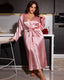 Plus Size Ice Silk Nightdress Set
