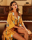 Ice Silk Floral Nightdress Robe Set