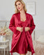 Lace Silk Lace Camisole Robe Set