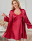 Lace Silk Lace Camisole Robe Set