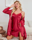 Lace Silk Lace Camisole Robe Set