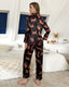Animal Print Long Sleeve Pajama Set