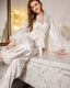 Striped Satin Wrap Pajama Set