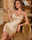 Side Slit Satin Nightgown