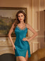 Side Slit Satin Nightgown