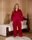 Plus Size Satin Button Down Pajama Set
