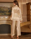 Elegant Solid Color Robe Pajama Set