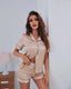 Satin Short Sleeve Pajama Set