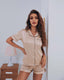 Satin Short Sleeve Pajama Set