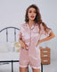Satin Short Sleeve Pajama Set