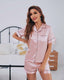 Satin Short Sleeve Pajama Set