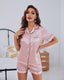 Satin Short Sleeve Pajama Set