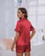 Satin Short Sleeve Pajama Set