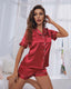 Satin Short Sleeve Pajama Set