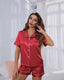 Satin Short Sleeve Pajama Set