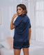 Satin Short Sleeve Pajama Set