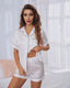 Satin Short Sleeve Pajama Set
