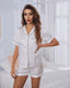 Satin Short Sleeve Pajama Set