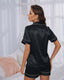 Satin Short Sleeve Pajama Set
