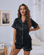 Satin Short Sleeve Pajama Set