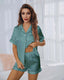 Satin Short Sleeve Pajama Set