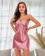 Slim Fit Pleated Bowknot Dress