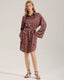 Vintage Print Shirt Dress Sleepwear