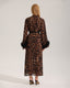 Leopard Print Long Sleeve Kimono Bathrobe