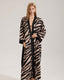 Zebra Print Chiffon Lace Robe
